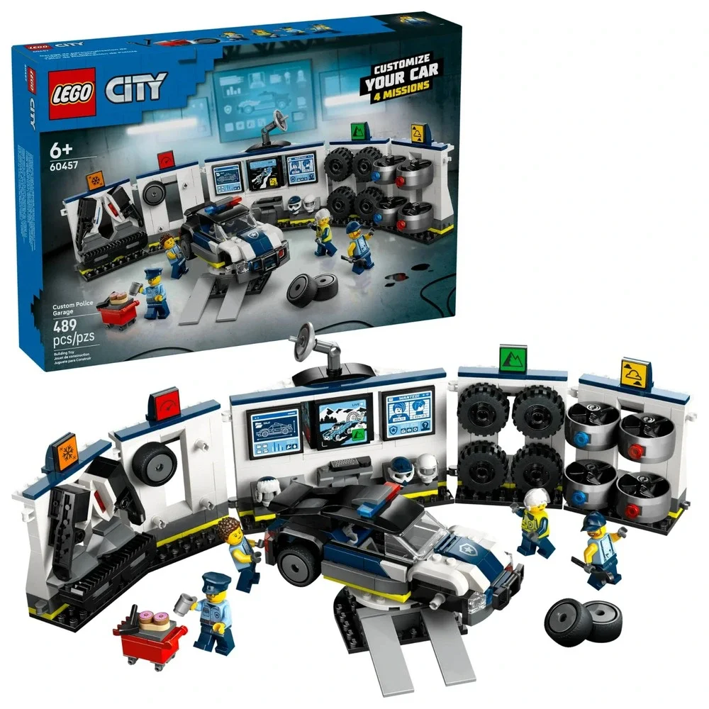 LEGO CITY/CUSTOM POLICE GARAGE/60457/489 PCS/NEW/MINT BOX/MSLC062826